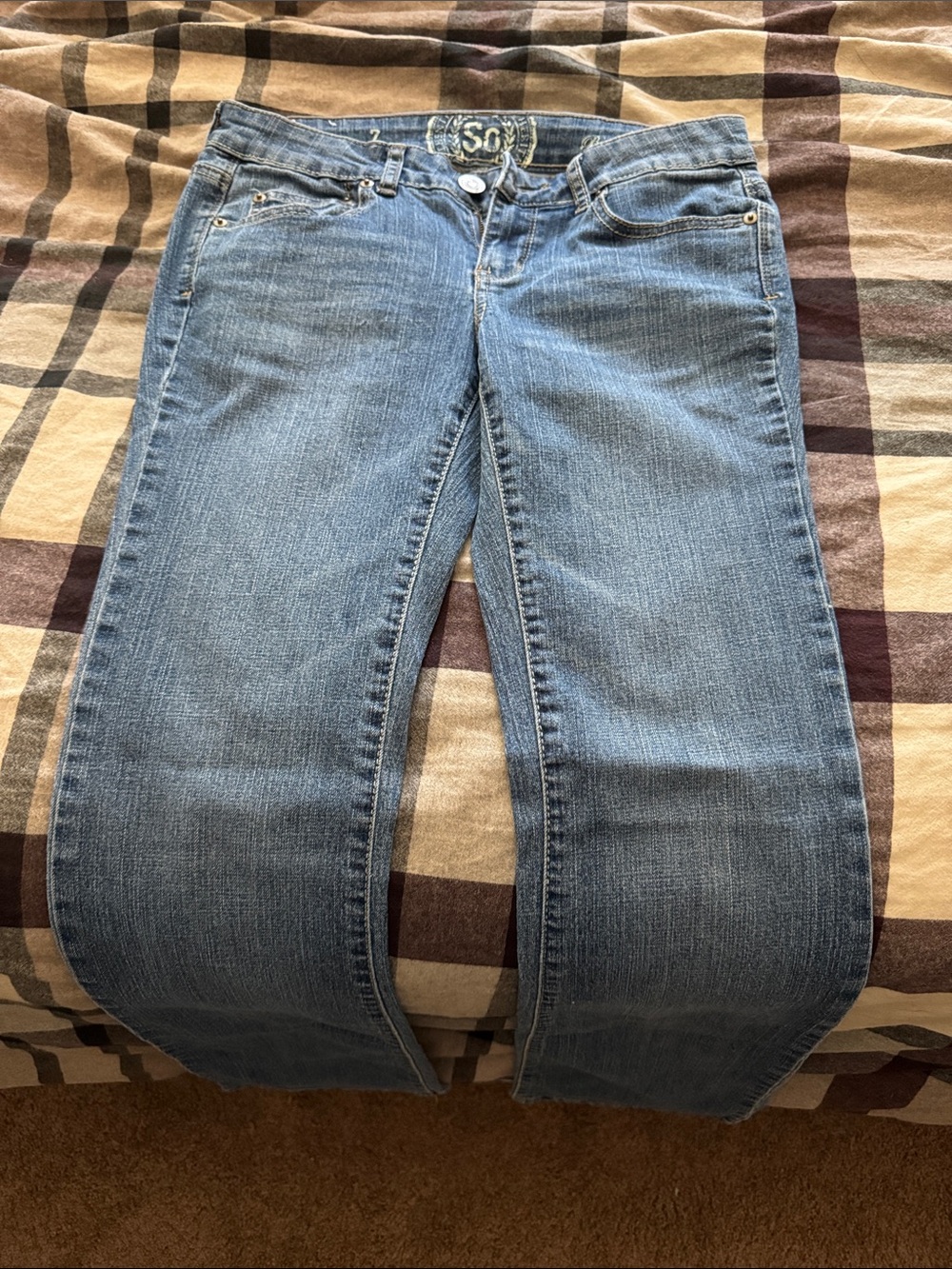 SO Women's Light Blue Boot-Cut Jeans